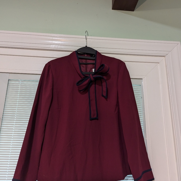 J.Crew Tie-neck Blouse Size 6 New With Tags - Picture 4 of 9